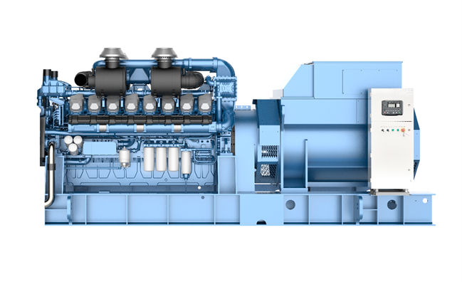 Газовый генератор (ГПУ) с двигателем Baudouin 1000 кВт в открытая