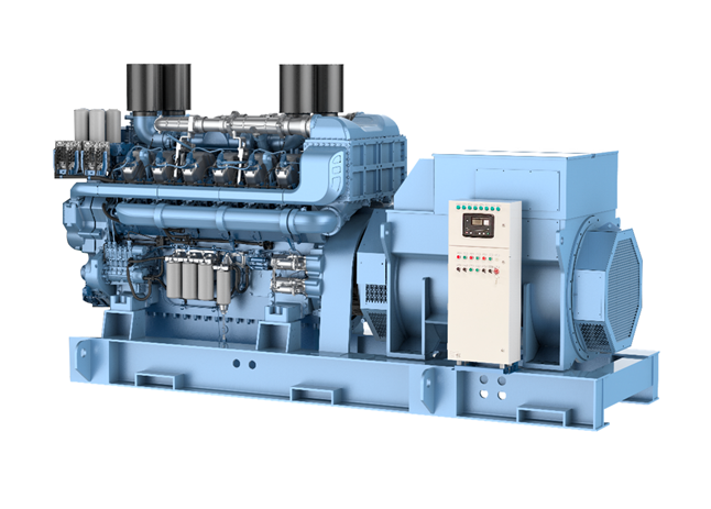 Газовый генератор (ГПУ) с двигателем Weichai 1400 кВт в открытая