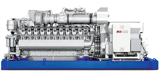 Газовый генератор (ГПУ) с двигателем MTU 2535 кВт в открытая
